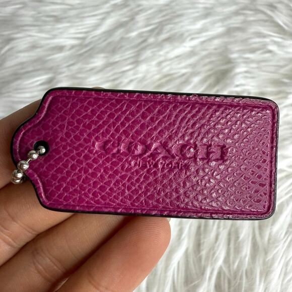 COACH Purple Fob Bag Charm Hang tag Hangtag - Picture 1 of 3